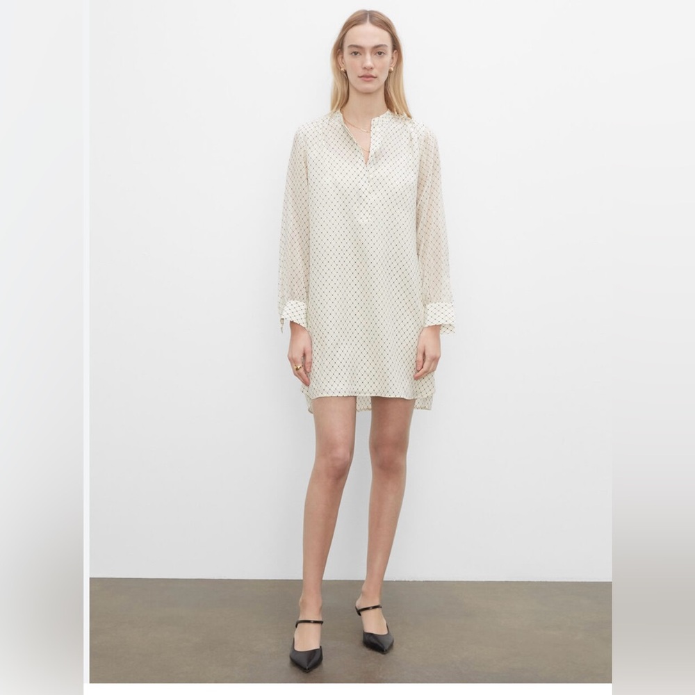 club Monaco silk shirt dress